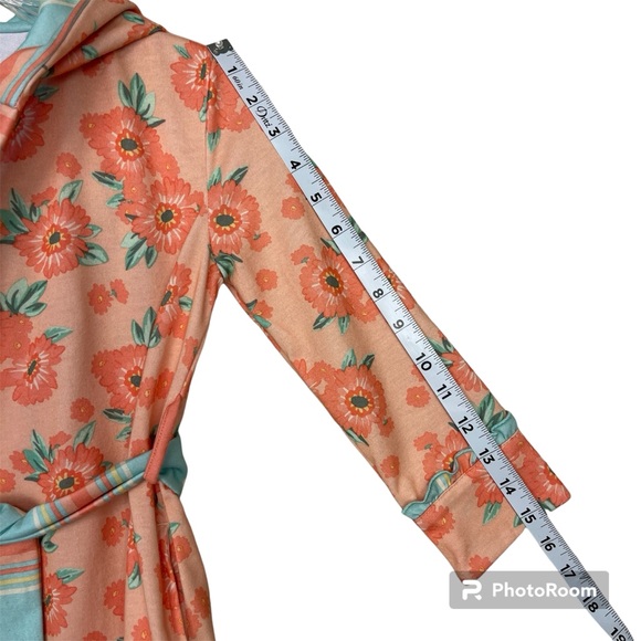 Matilda Jane Robe Girls Small (4-6) Pockets | Hood | Peach & Mint Green EUC - Picture 10 of 12